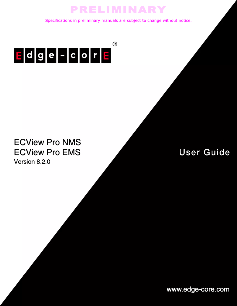 Page 1 of the manual User Manual Edge-Core EC View Pro NMS 200