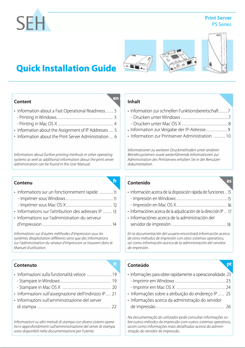 First page image of the manual for PS113
