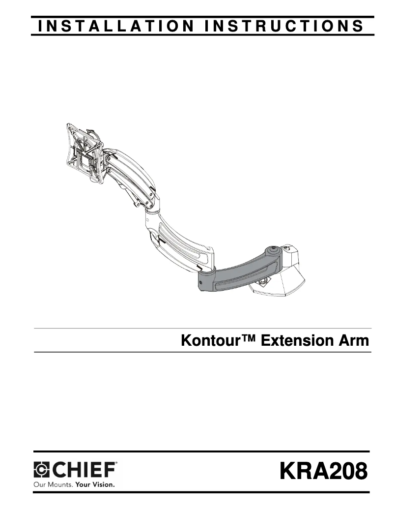 First page image of the manual for Kontour KRA208B