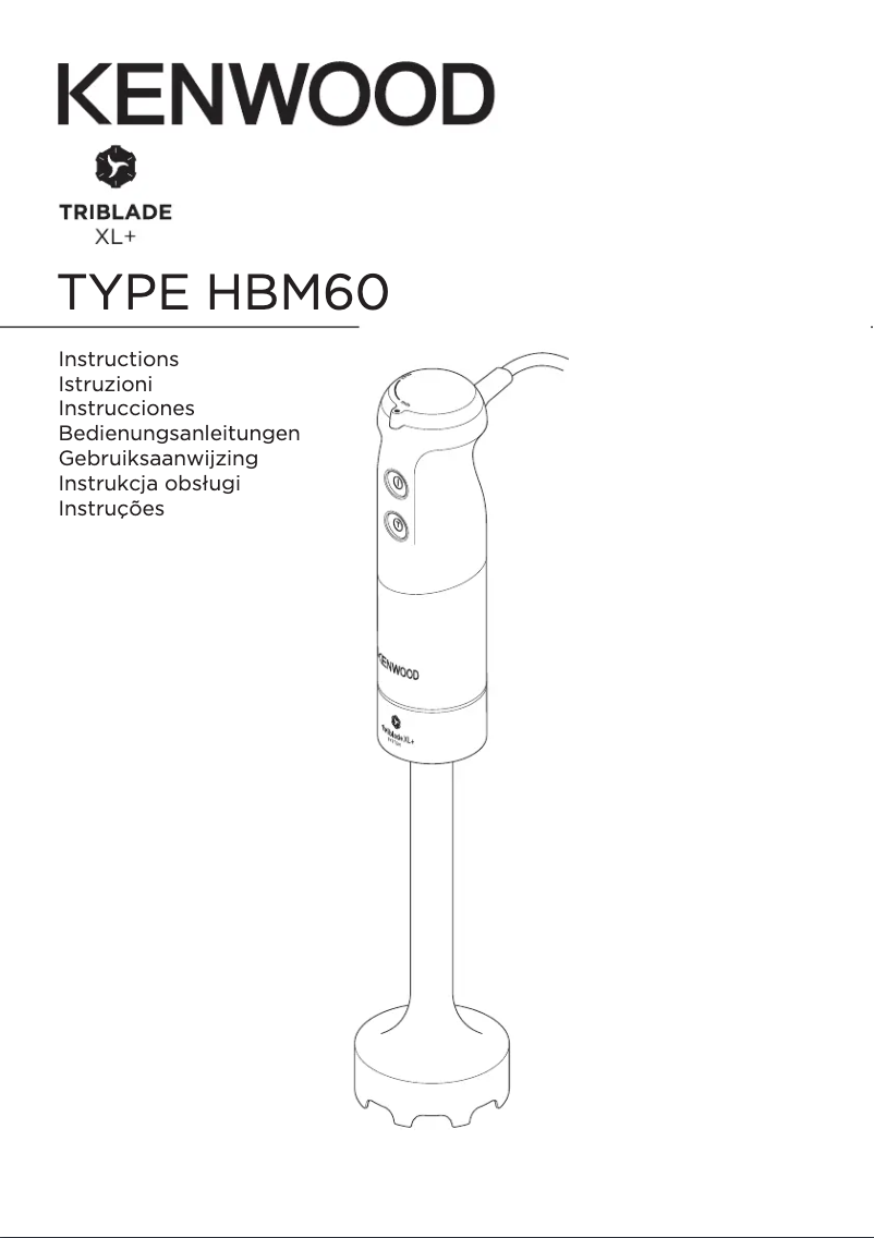 Page 1 of the manual User Manual Kenwood Triblade XL+ HBM60