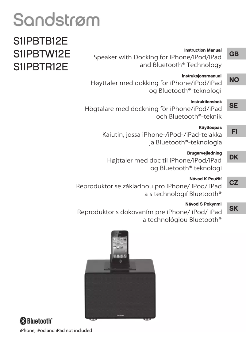 First page image of the manual for S1iPBTW12E