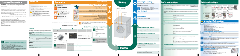 Page 1 of the manual User Manual Siemens WM10Q368EE