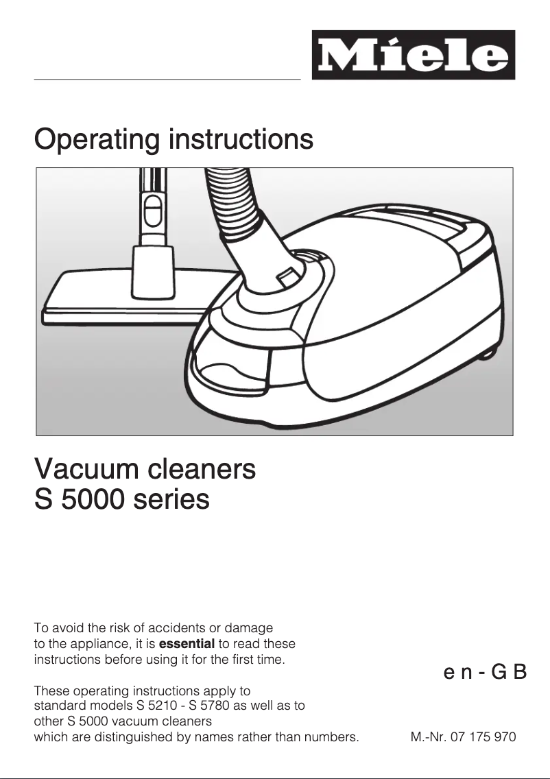 First page image of the manual for S 5210