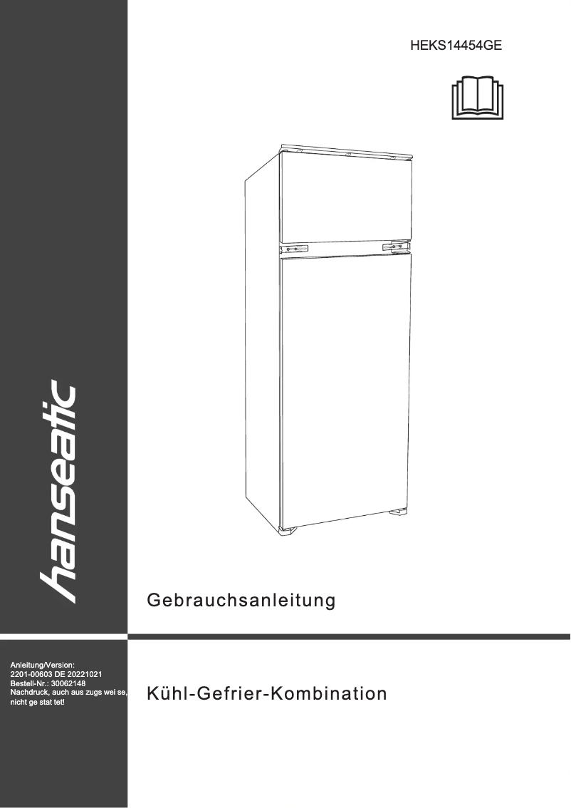 First page image of the manual for HEKS14454GE