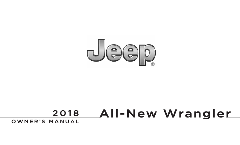 Page 1 of the manual User Manual Jeep Wrangler (2018)