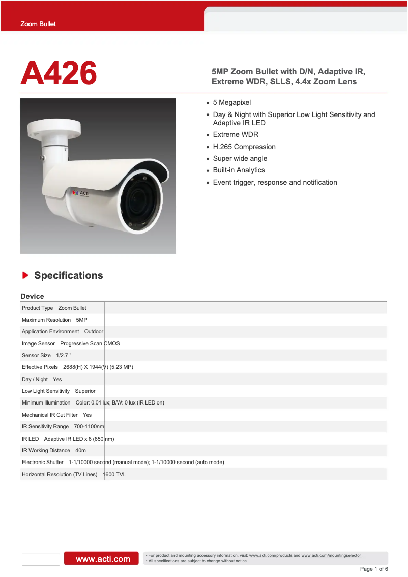First page image of the manual for A426