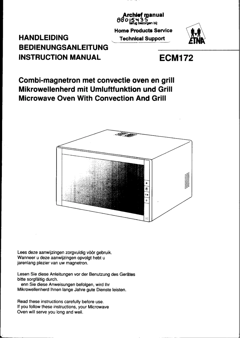First page image of the manual for ECM172
