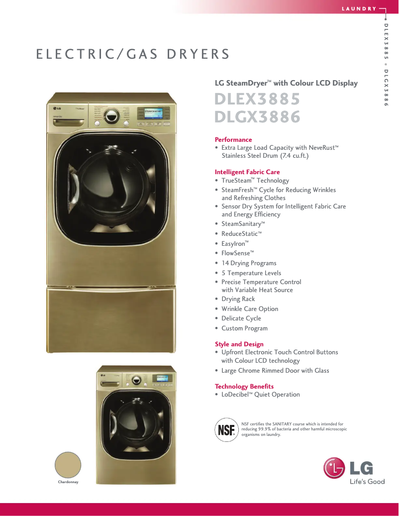 First page image of the manual for DLEX3885C