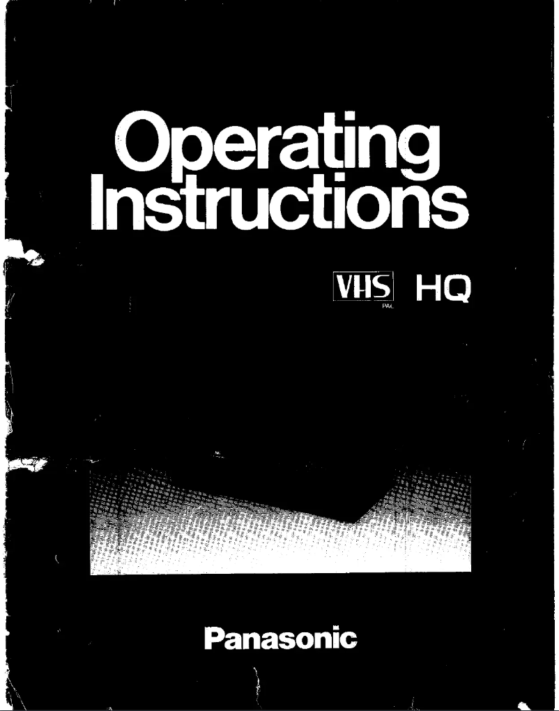 Page 1 of the manual User Manual Panasonic NV-G7