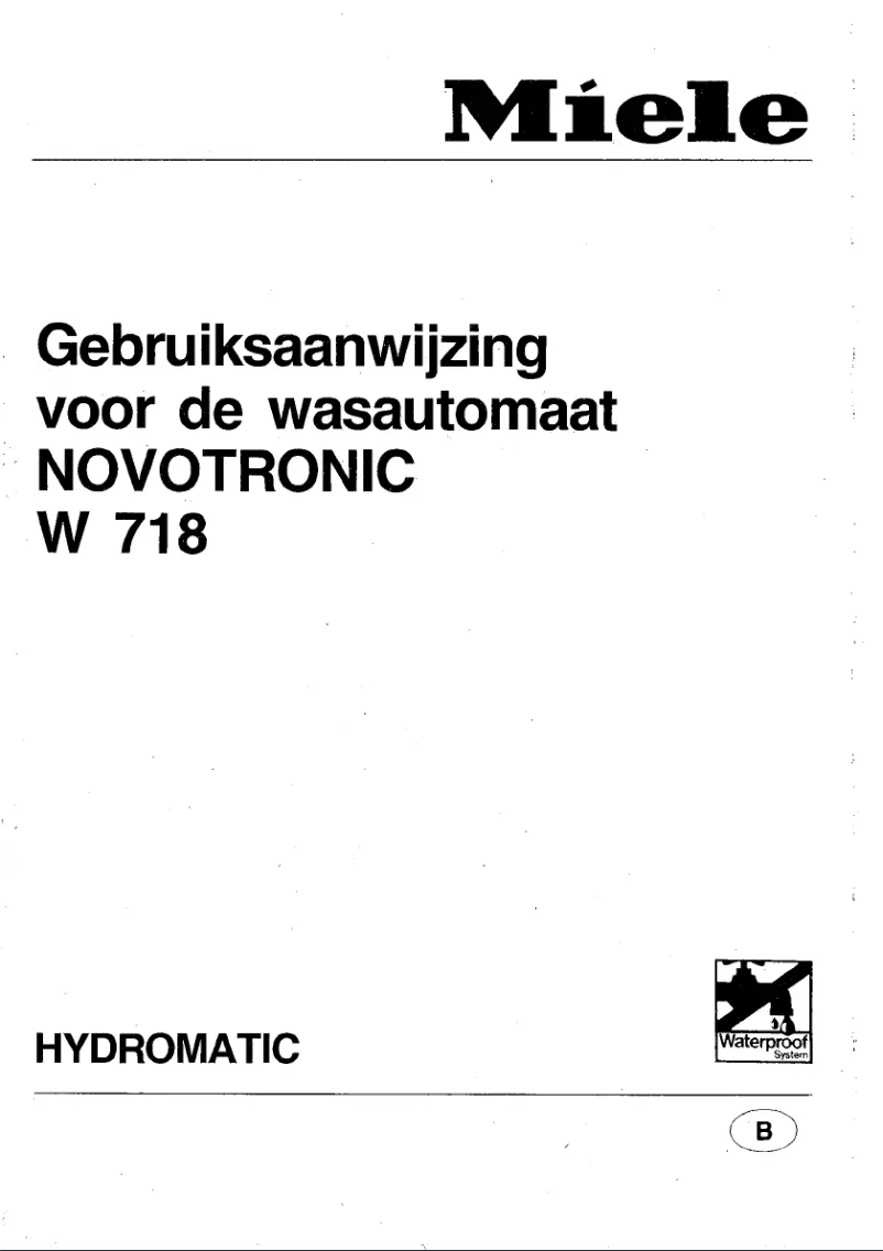 First page image of the manual for Novotronic W 718