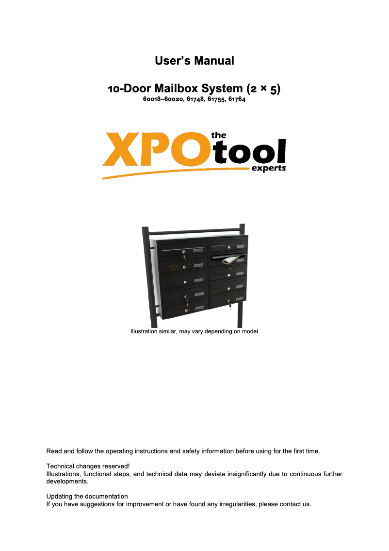 First page image of the manual for 60018