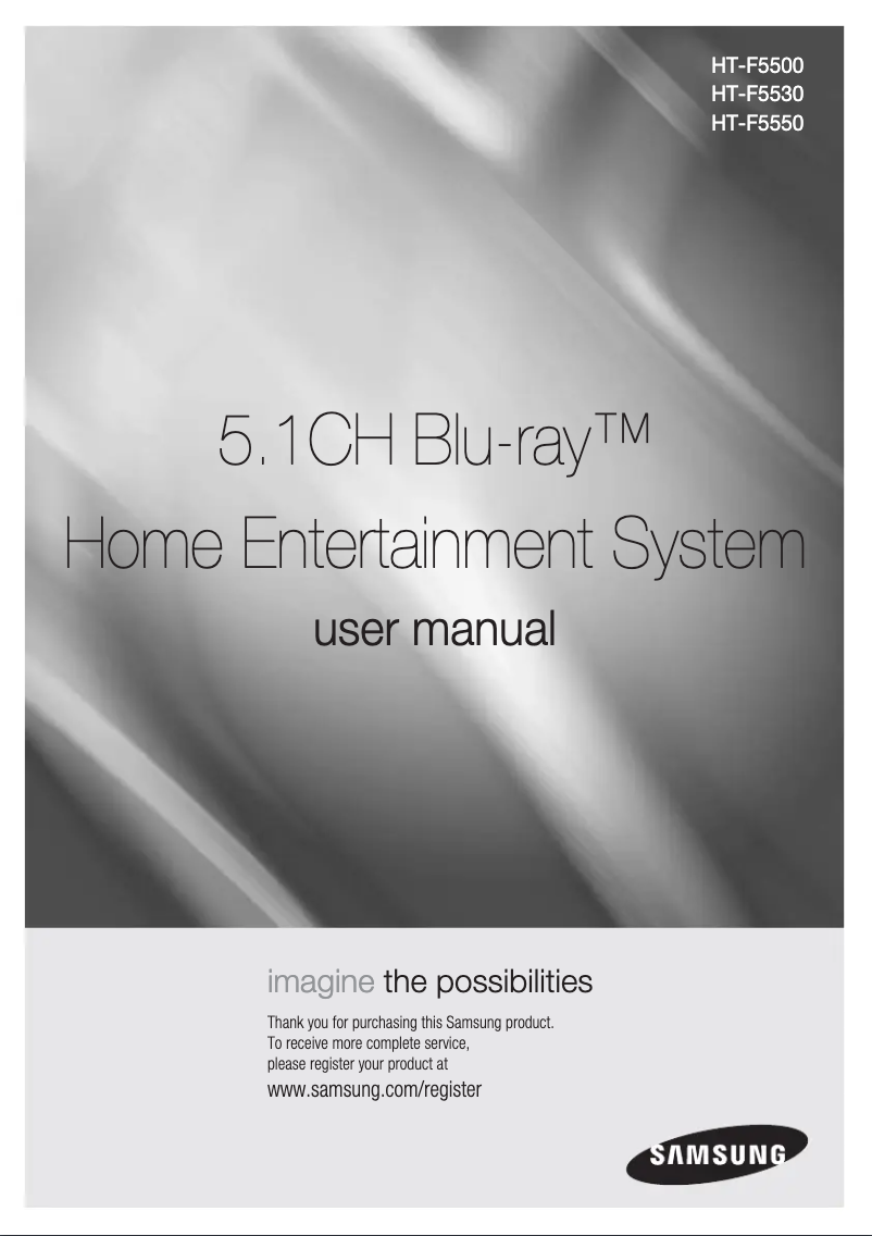 First page image of the manual for HT-F5530