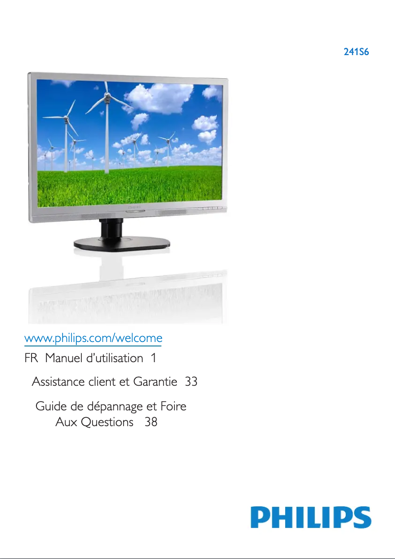 First page image of the manual for 241S6QHAW