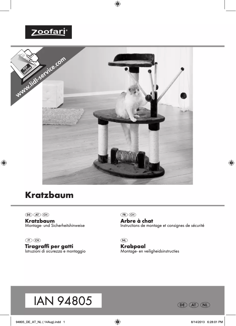 Page 1 of the manual User Manual Zoofari IAN 94805