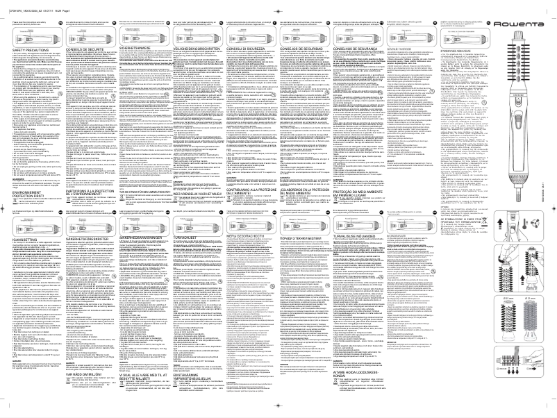Page 1 of the manual User Manual Rowenta Fashion Stylist CF3910
