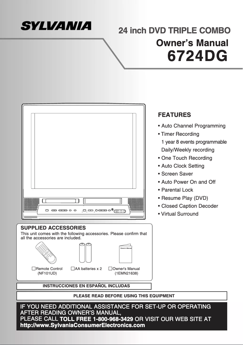 First page image of the manual for 6724DG