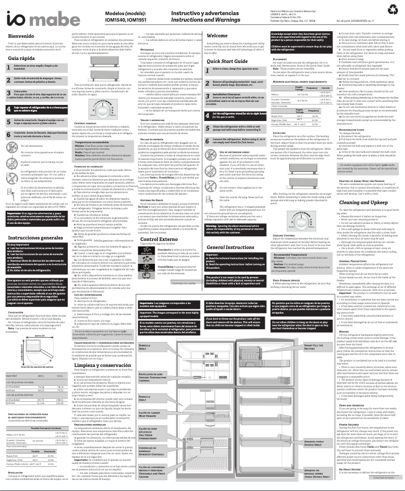 First page image of the manual for IOM510MZMRN0