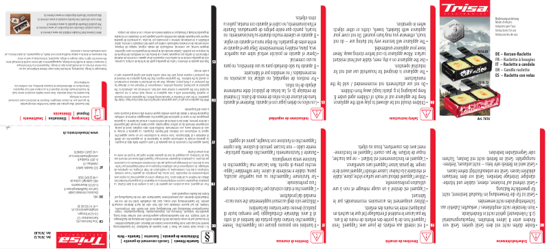 Page 1 of the manual User Manual Trisa 7616