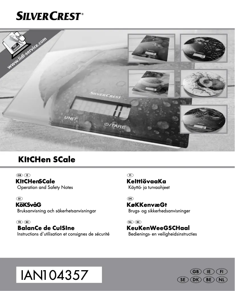 Page 1 of the manual User Manual SilverCrest IAN 104357