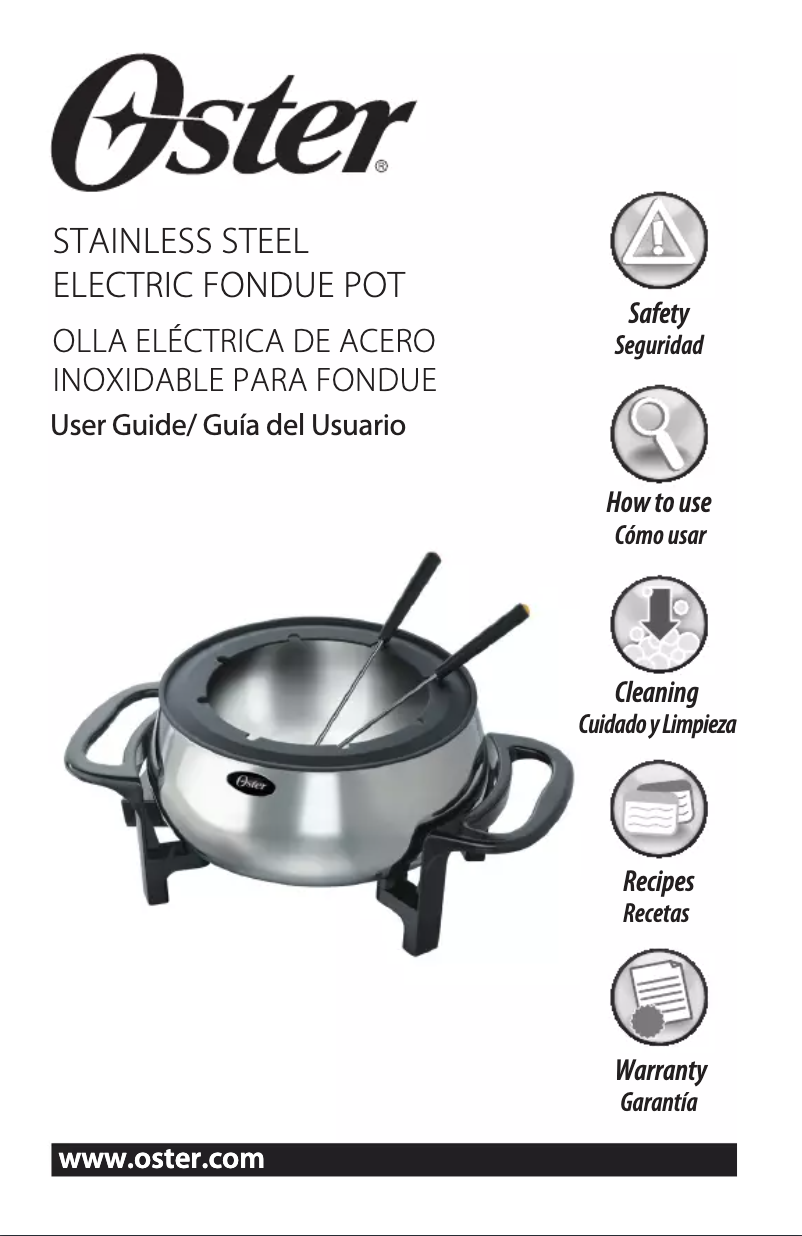 Page 1 of the manual User Manual Oster FPSTFN7700R-033