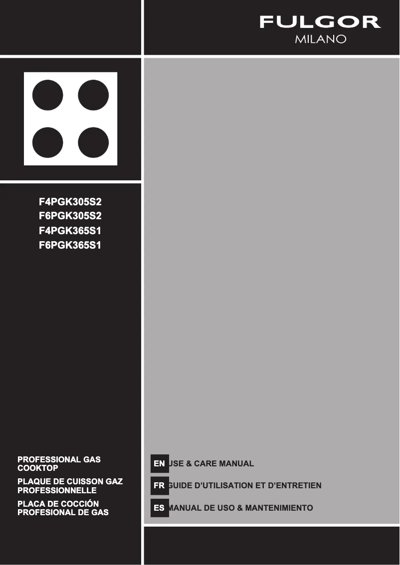 First page image of the manual for F4PGK305S2