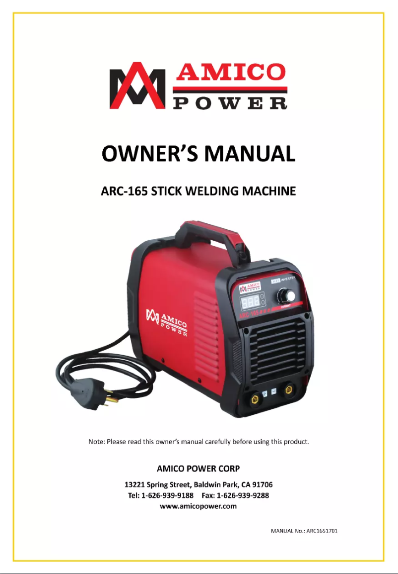 First page image of the manual for ARC-165