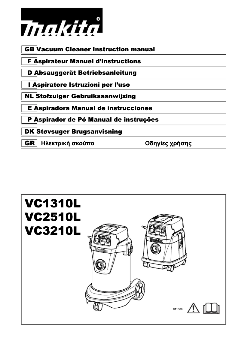 Page 1 of the manual User Manual Makita VC1310LX1