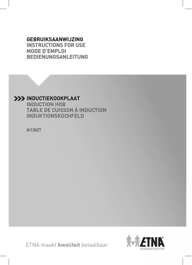 First page image of the manual for KI130ZT