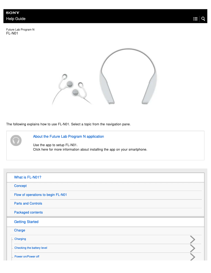 First page image of the manual for FL-N01