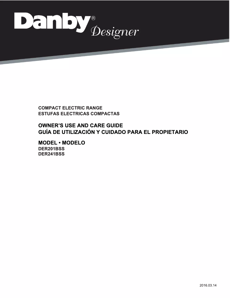 First page image of the manual for DER201BSS