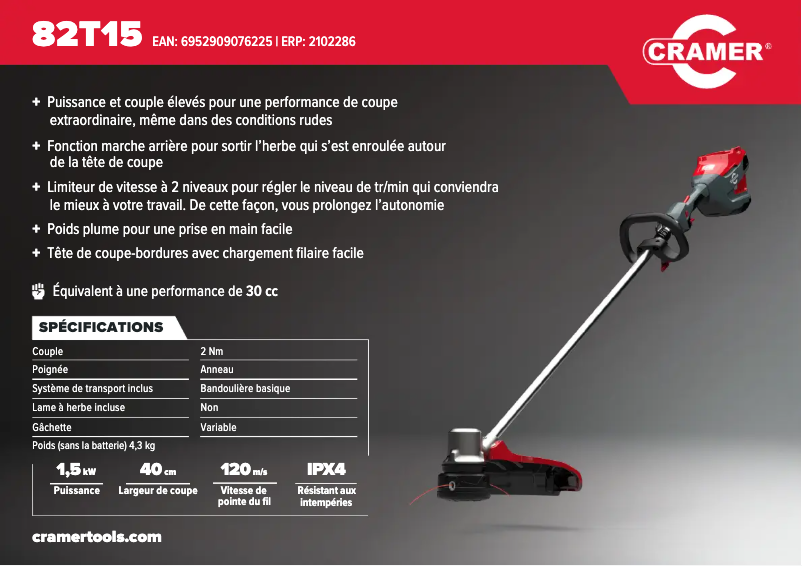Page 1 of the manual User Manual Cramer 82T15