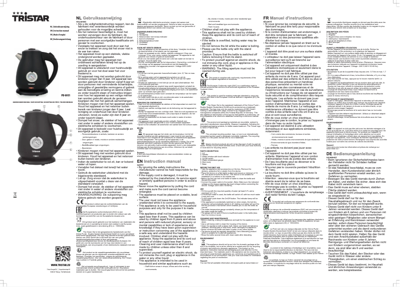 First page image of the manual for PD-8951