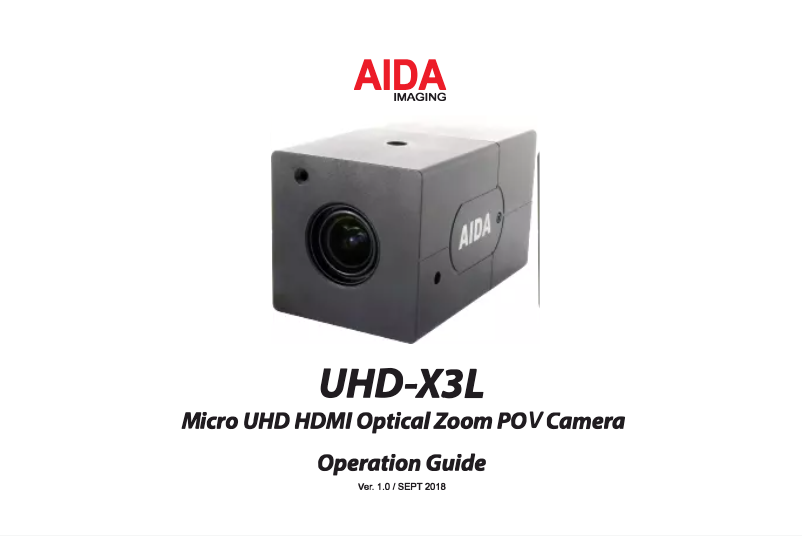 First page image of the manual for UHD-X3L