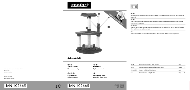 Page 1 of the manual User Manual Zoofari IAN 43171