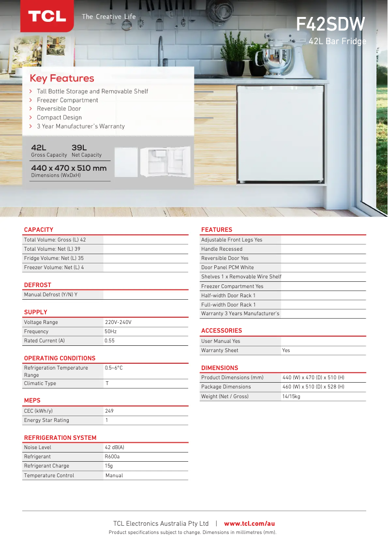 First page image of the manual for F42SDW