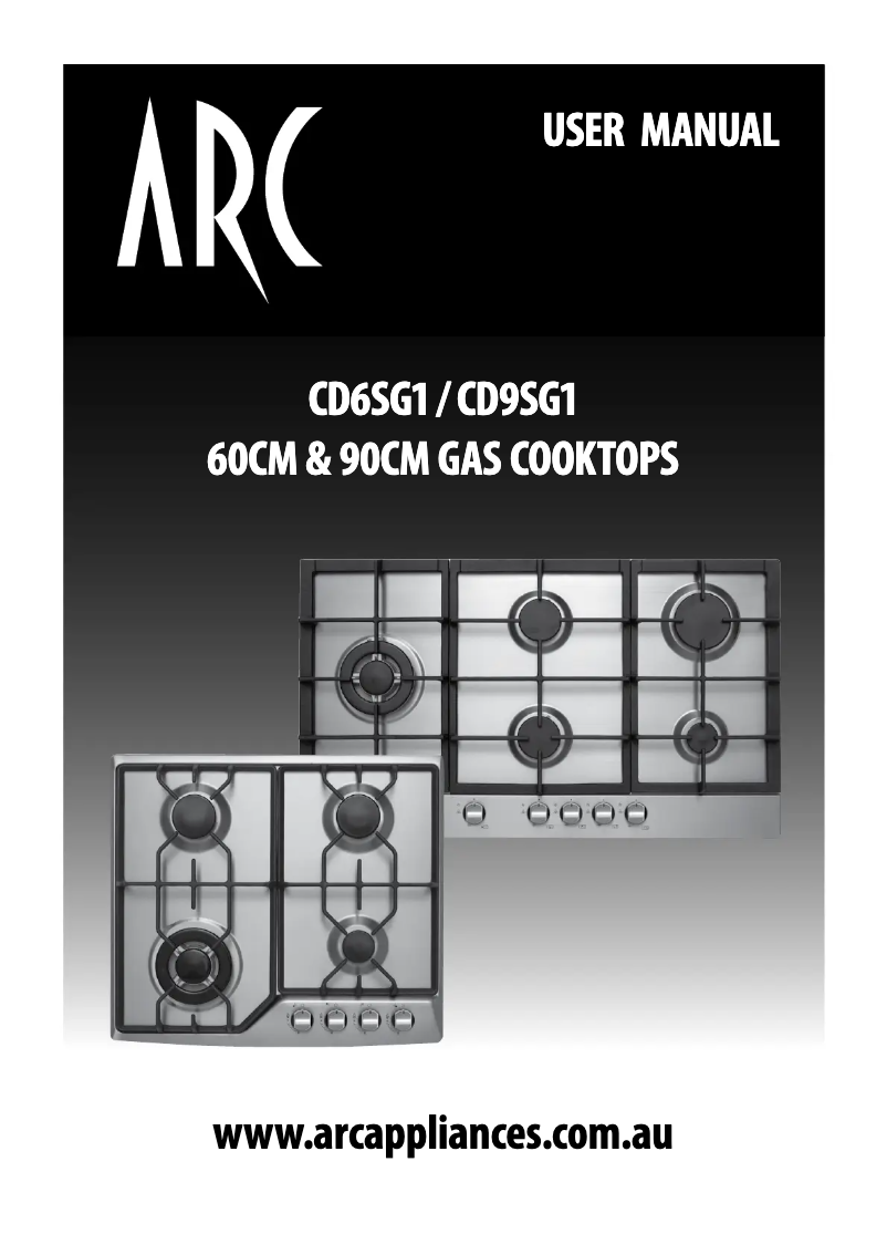 Page 1 de la notice Manuel utilisateur ARC CD6SG1