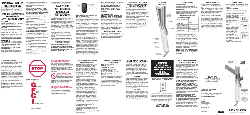 First page image of the manual for InfinitiPRO CD2115