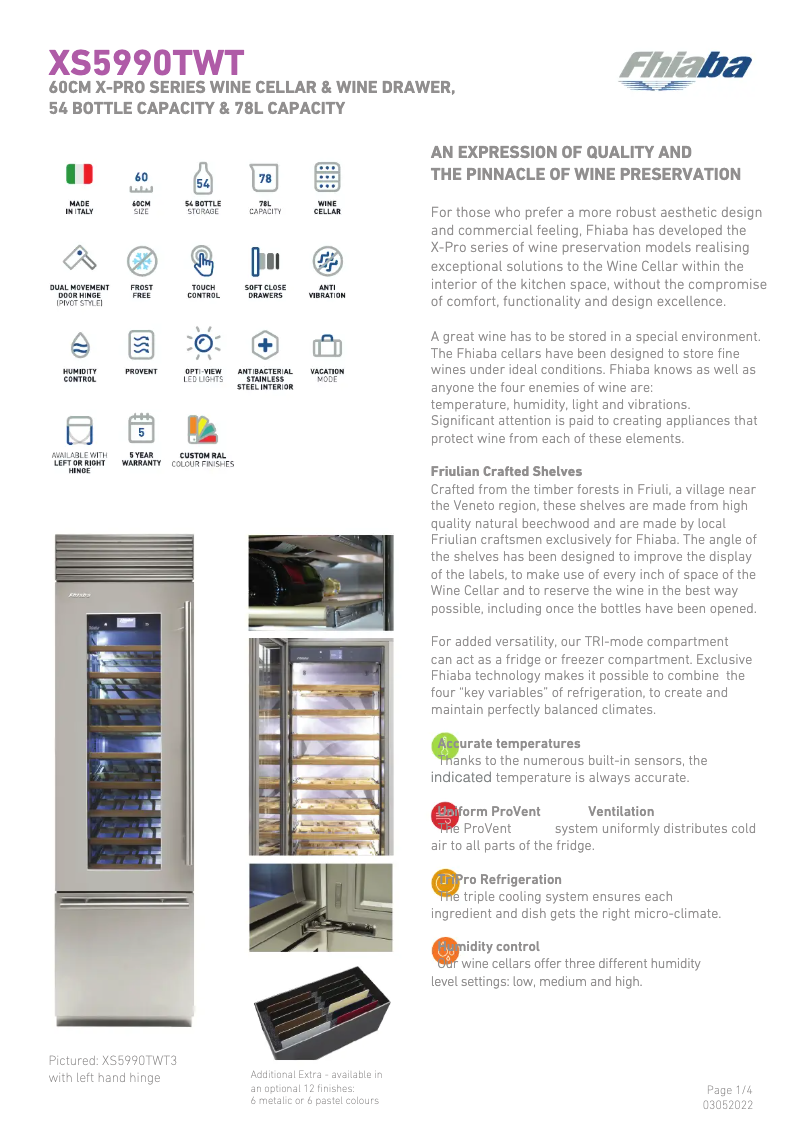 First page image of the manual for XS5990TWT3A