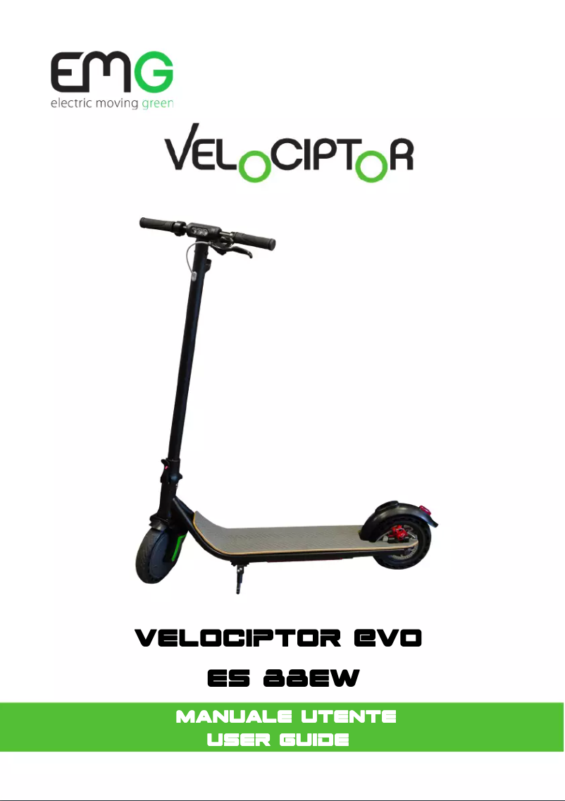 First page image of the manual for Velociptor Evo ES88EW