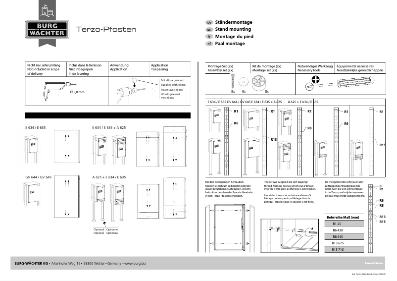 First page image of the manual for TERZO V11-170