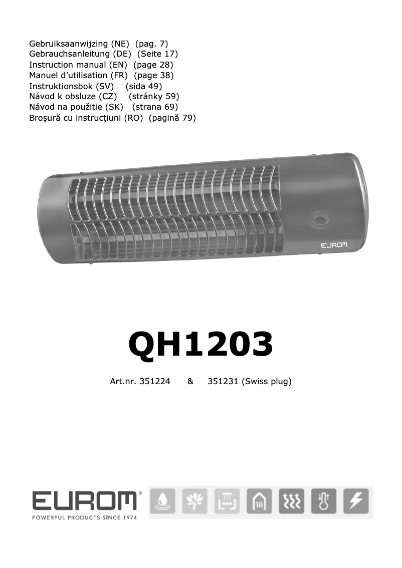 First page image of the manual for QH1203