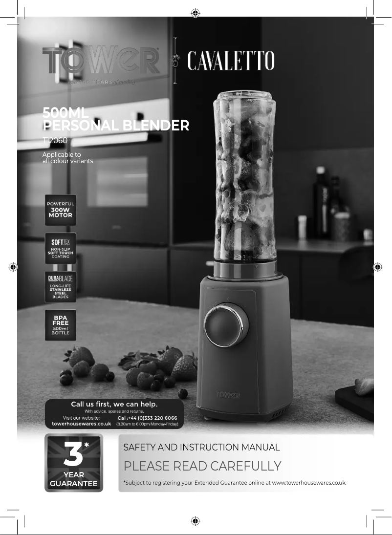 Image de la première page du manuel de l'appareil Cavaletto T12060