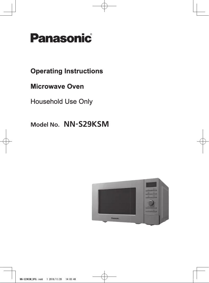 First page image of the manual for NN-S29KSM