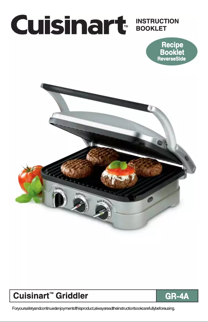 First page image of the manual for Griddler GR-4N