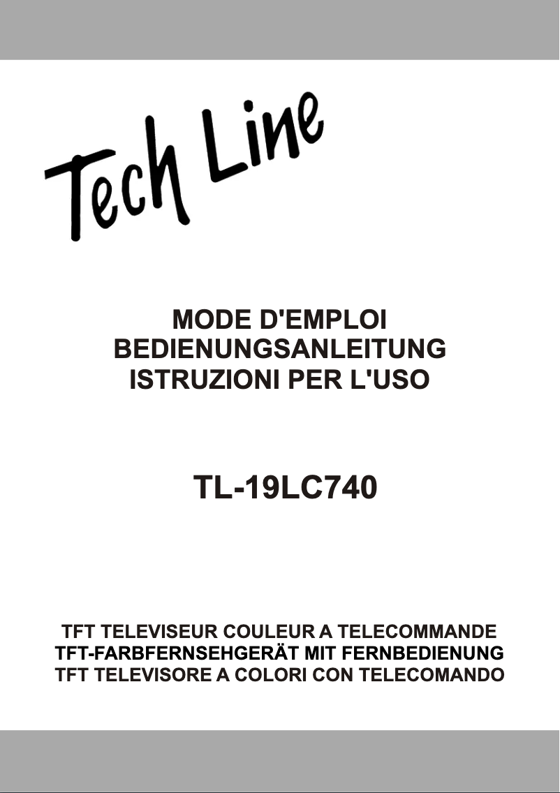 First page image of the manual for TL-19LC740