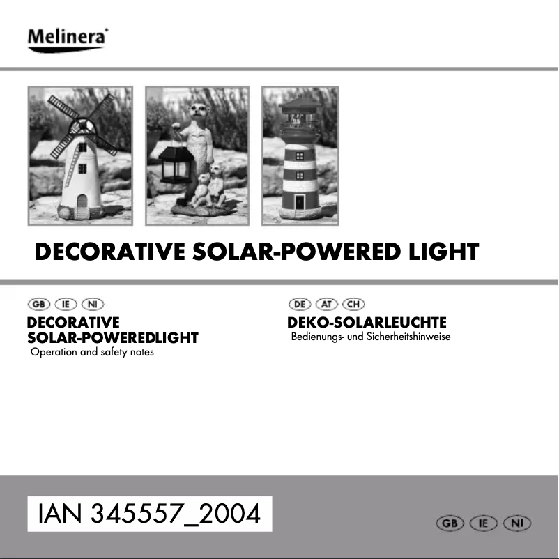 Page 1 of the manual User Manual Melinera HG05660