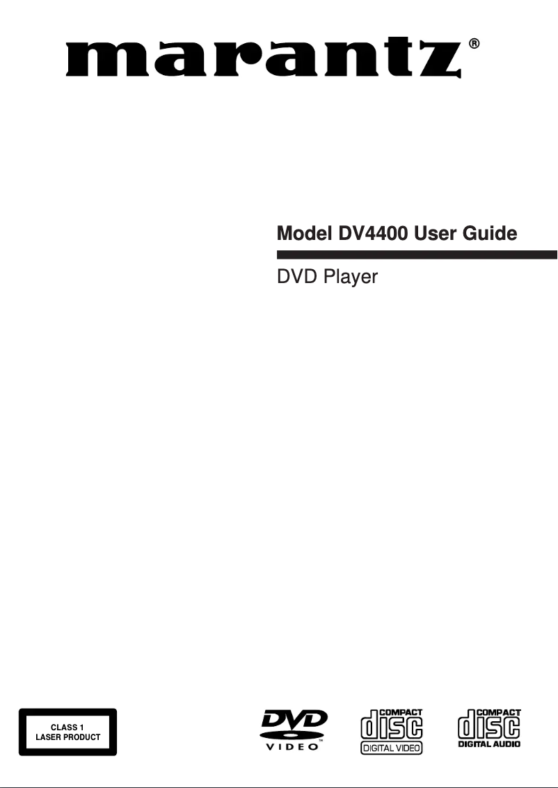First page image of the manual for DV4400