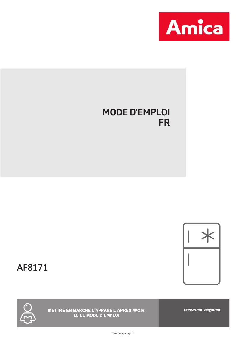 First page image of the manual for AF8171