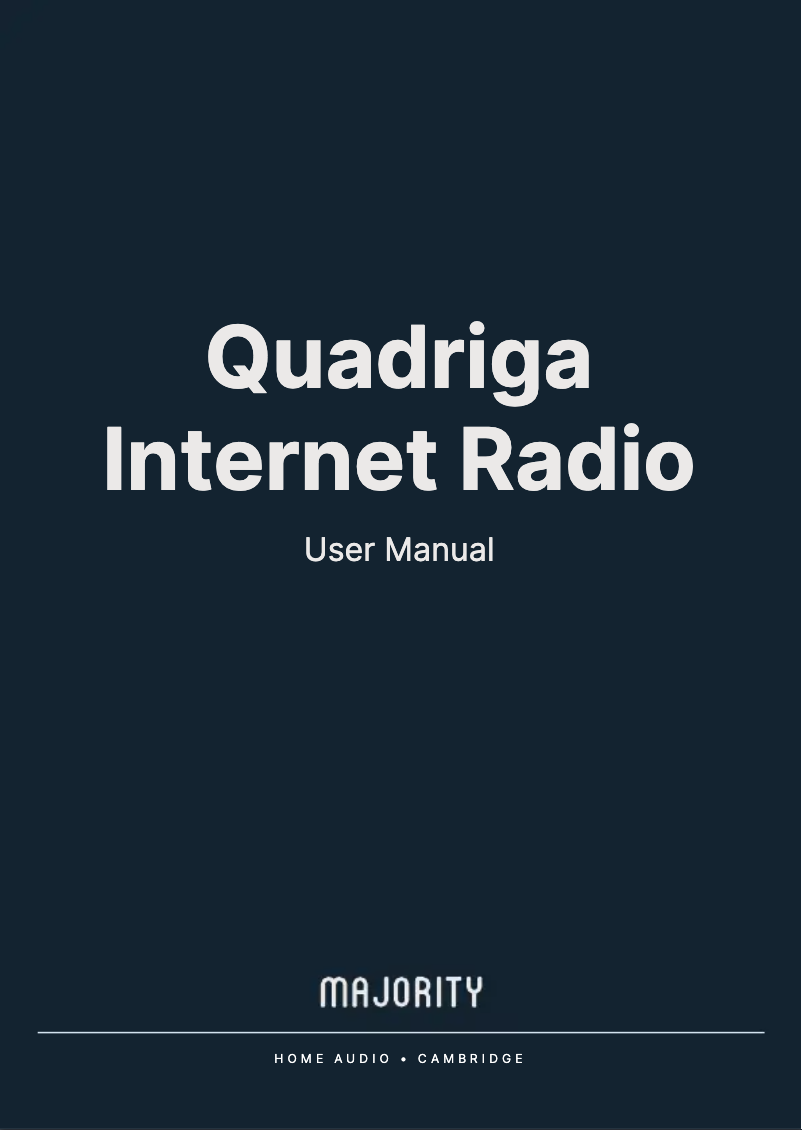 First page image of the manual for Quadriga