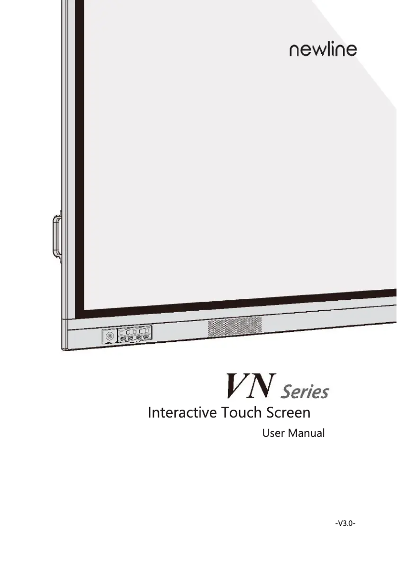 Page 1 of the manual User Manual Newline TruTouch X Series